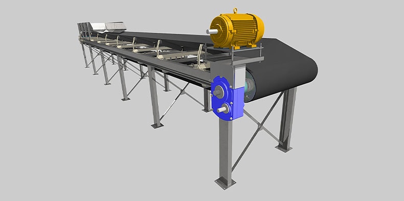 Rendering of conveyor belt