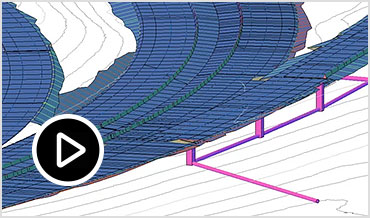 Video: Silent screencast that shows drainage options for a roadway model in Civil 3D 2021