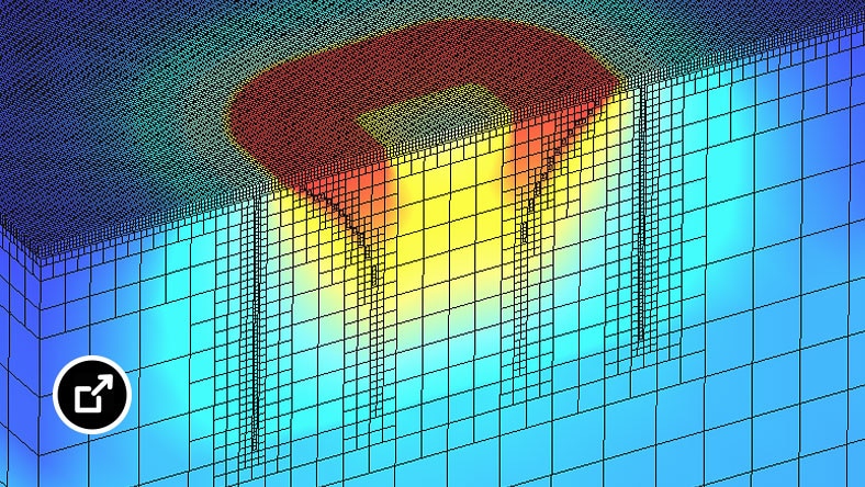 Graph plotting out simulated distortion results