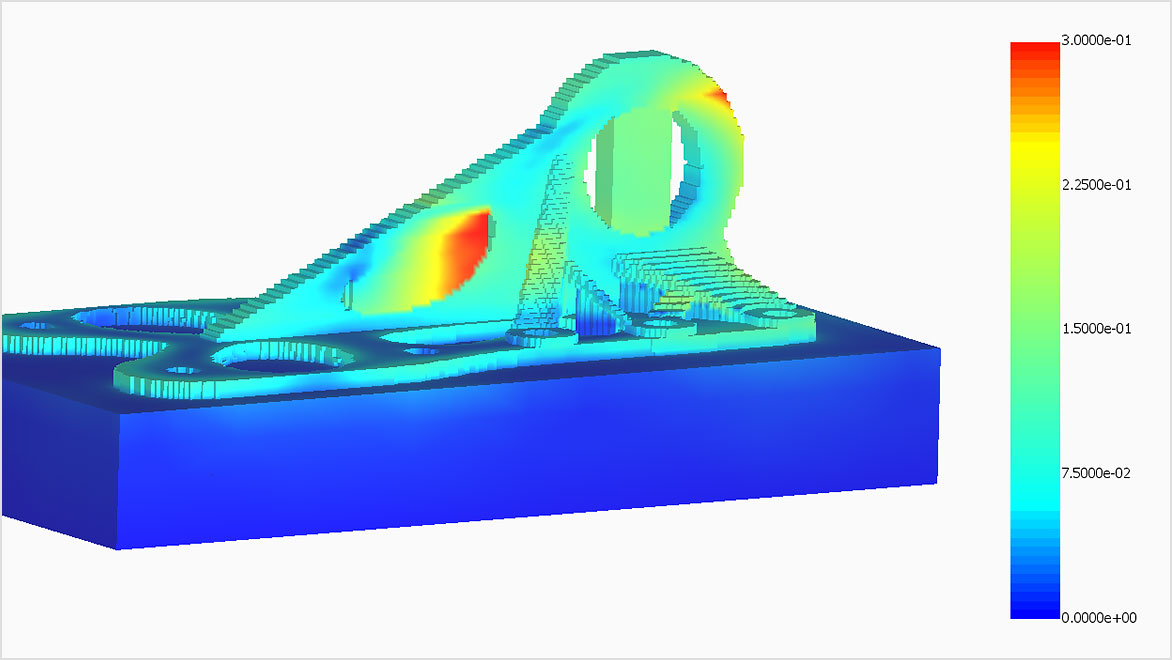 Netfabb simulation of a piece of machinery 