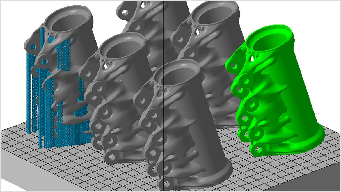 Dedicated machine workspace in Netfabb 